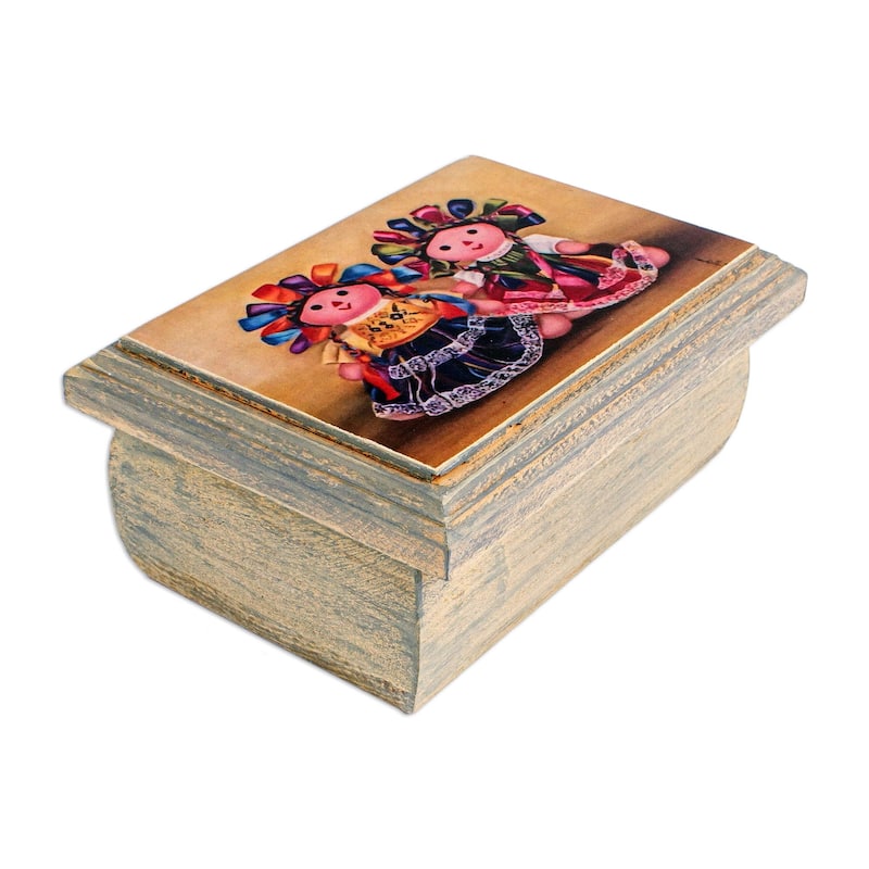 Novica Handmade Maria Doll Decoupage Jewelry Box