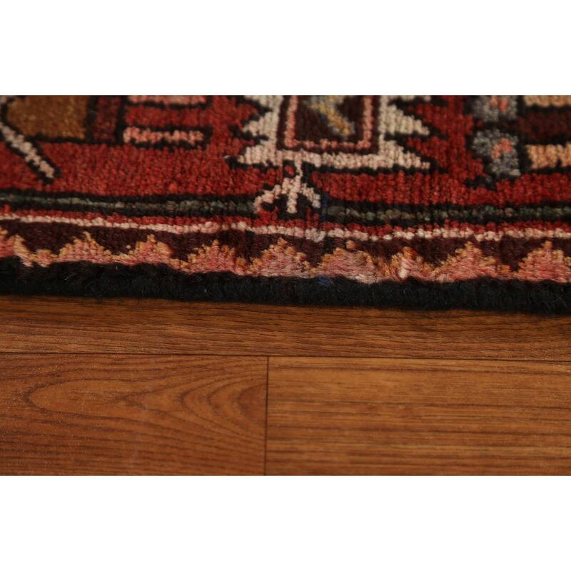 Tribal Geometric Hamedan Persian Runner Rug Wool Hand-knotted Carpet - 3'6" x 9'7"