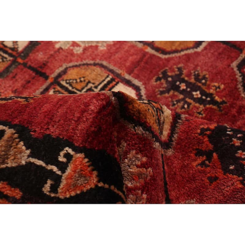ECARPETGALLERY Hand-knotted Teimani Red Wool Rug - 4'1 x 8'9