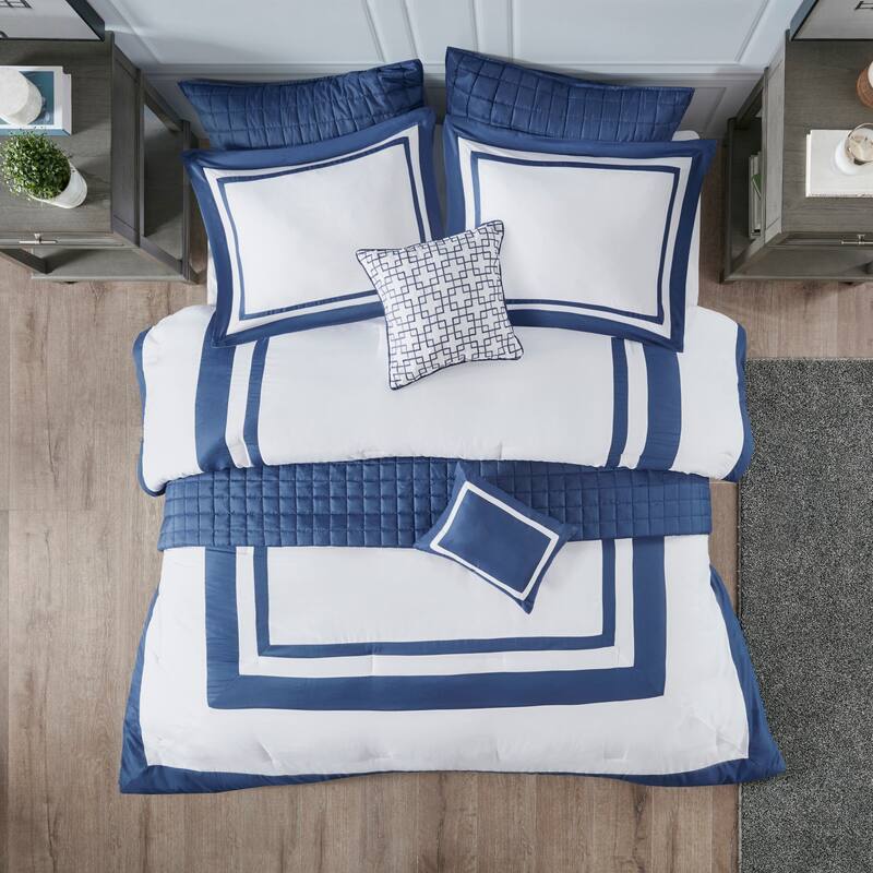Madison Park Lexington 8 Piece Comforter and Quilt Set Collection
