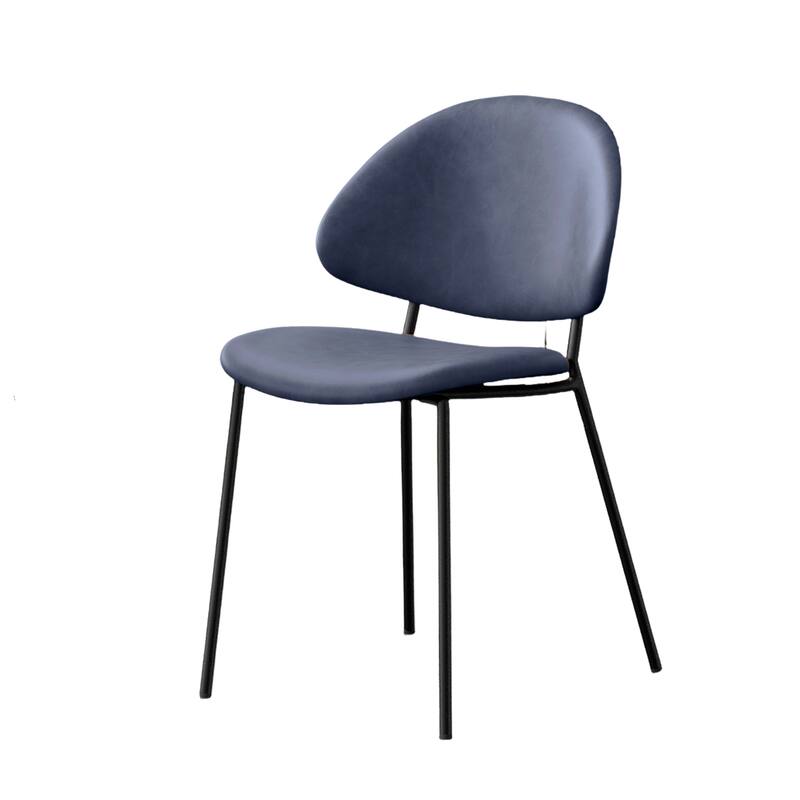 Modern Ergonomic Dining Chair with Slim Metal Legs, Set of 4