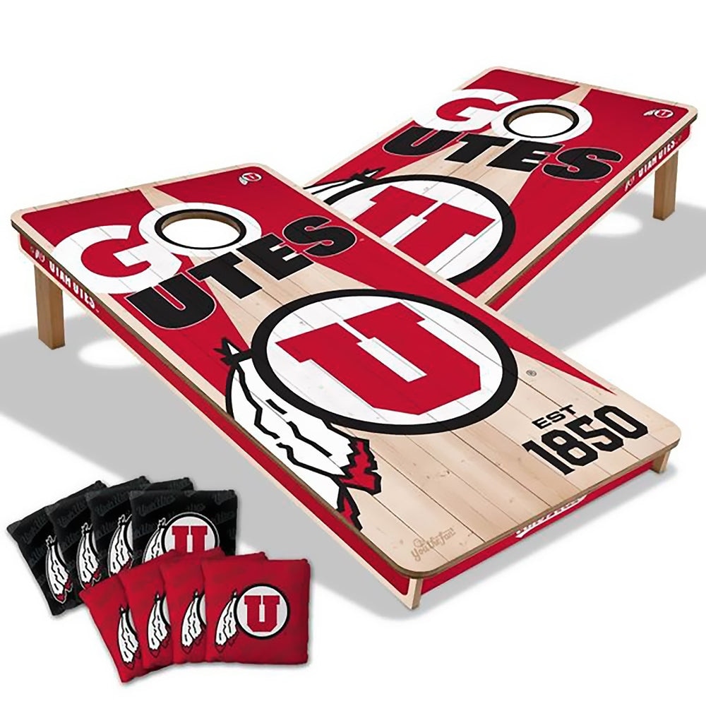 Utah Utes NCAA 2x4 Cornhole Board Set