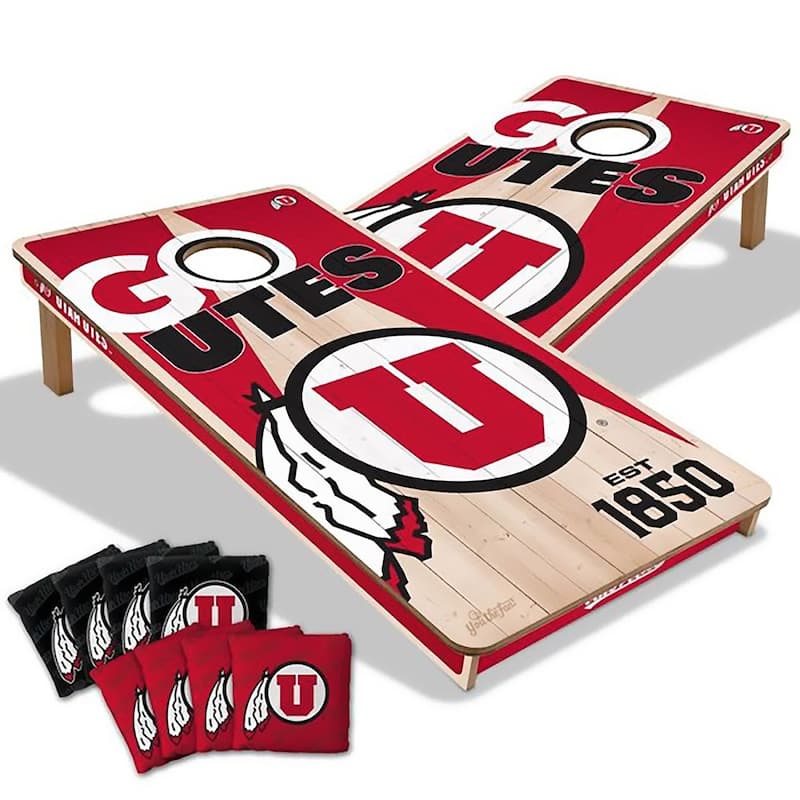 Utah Utes NCAA 2x4 Cornhole Board Set - Include Carrying Case