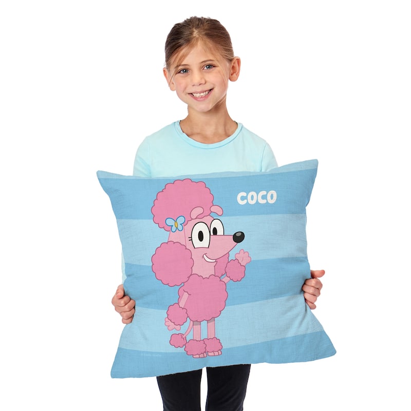 Bluey Roll Call Coco 18 Inch Throw Pillow