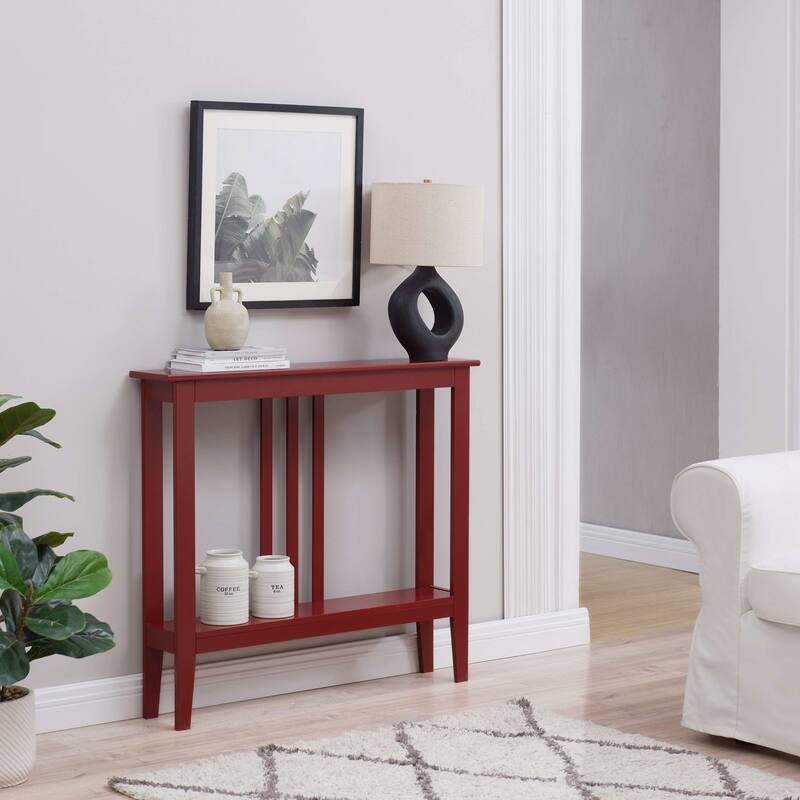 Console Entryway Table, Red