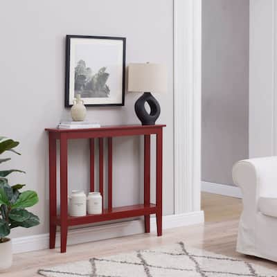 Console Entryway Table, Red