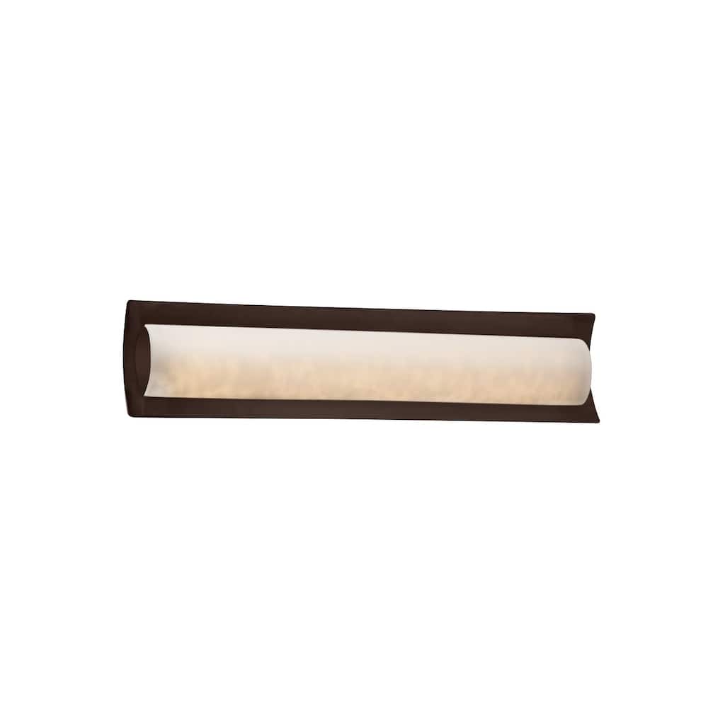 Justice Design Clouds Lineate 22-inch Dark Bronze ADA LED Wall/ Bath bar