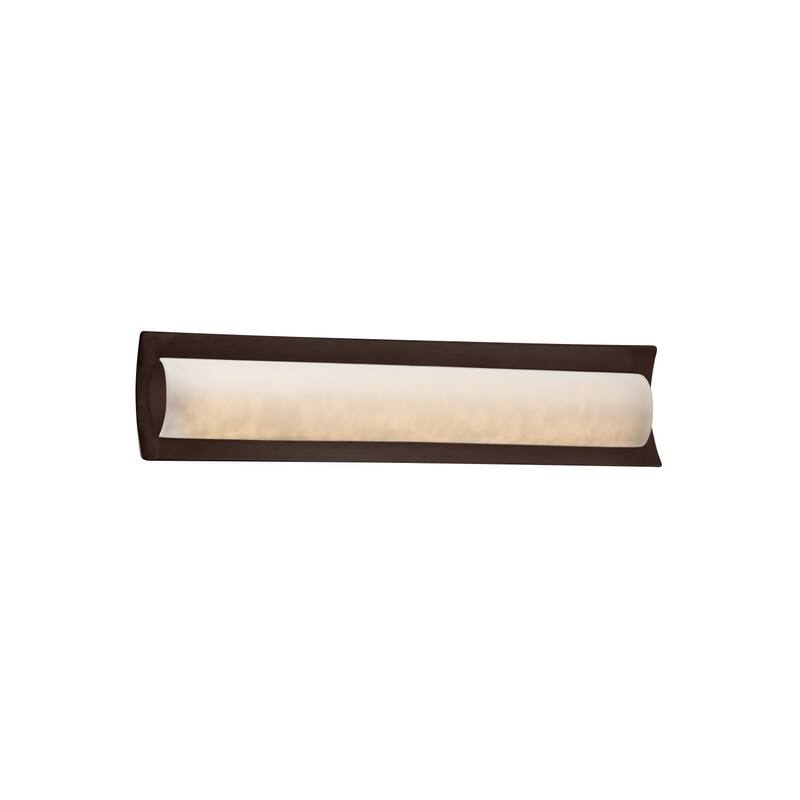 Justice Design Clouds Lineate 22-inch Dark Bronze ADA LED Wall/ Bath bar