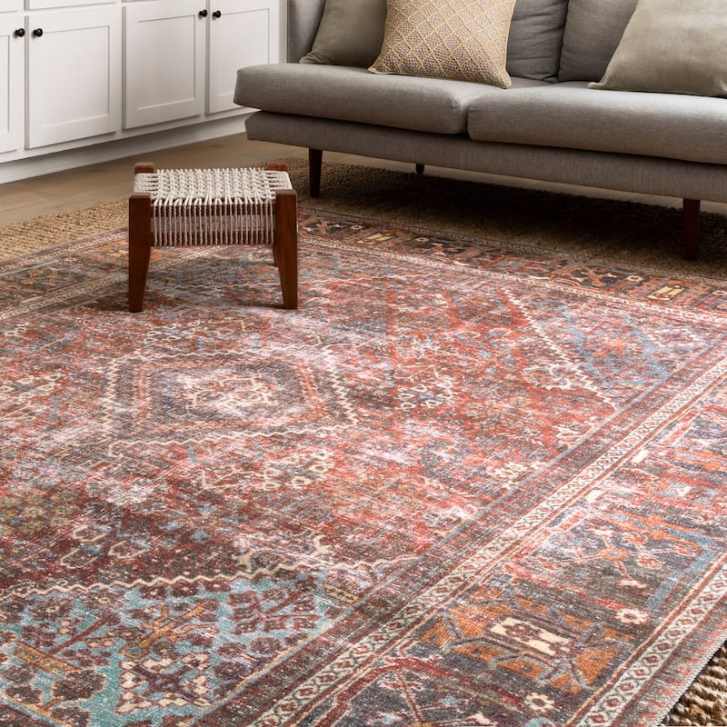 Alexander Home Tremezzina Distressed Oriental Area Rug