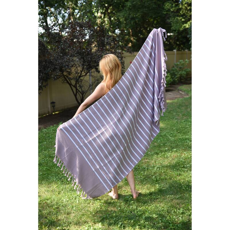 East'N Blue Livia Turkish Peshtemal Beach Towel, Prewashed for Soft Feel, 100% Turkish Cotton, Quick Dry, Absorbent, 36 x 72"