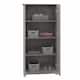 Cabot Espresso Oak Tall Storage Cabinet with Doors