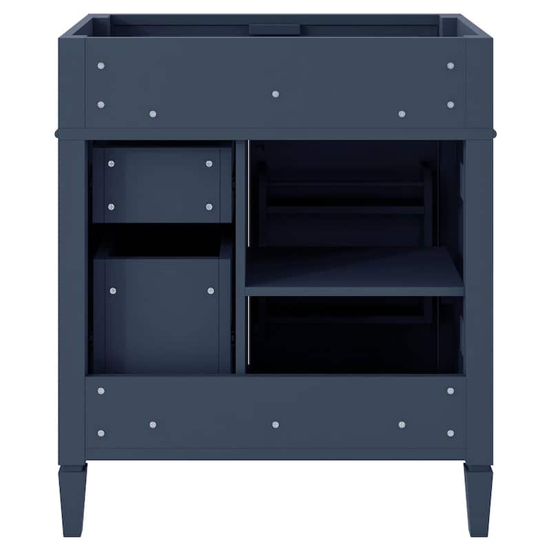 30 inch MDF Freestanding Bathroom Vanity in Blue without Counter Top - 30'' x 18'' x 33''
