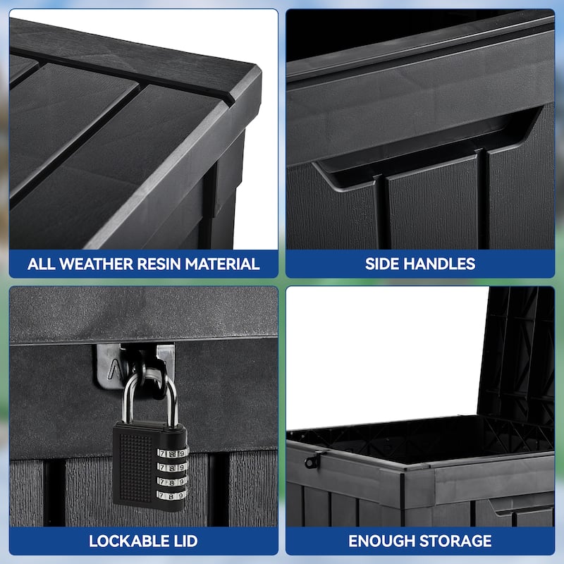 Moasis 51 Gallon Weatherproof Outdoor Storage Deck Box
