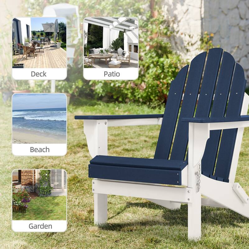 Aoodor Outdoor Folding Adirondack Chair