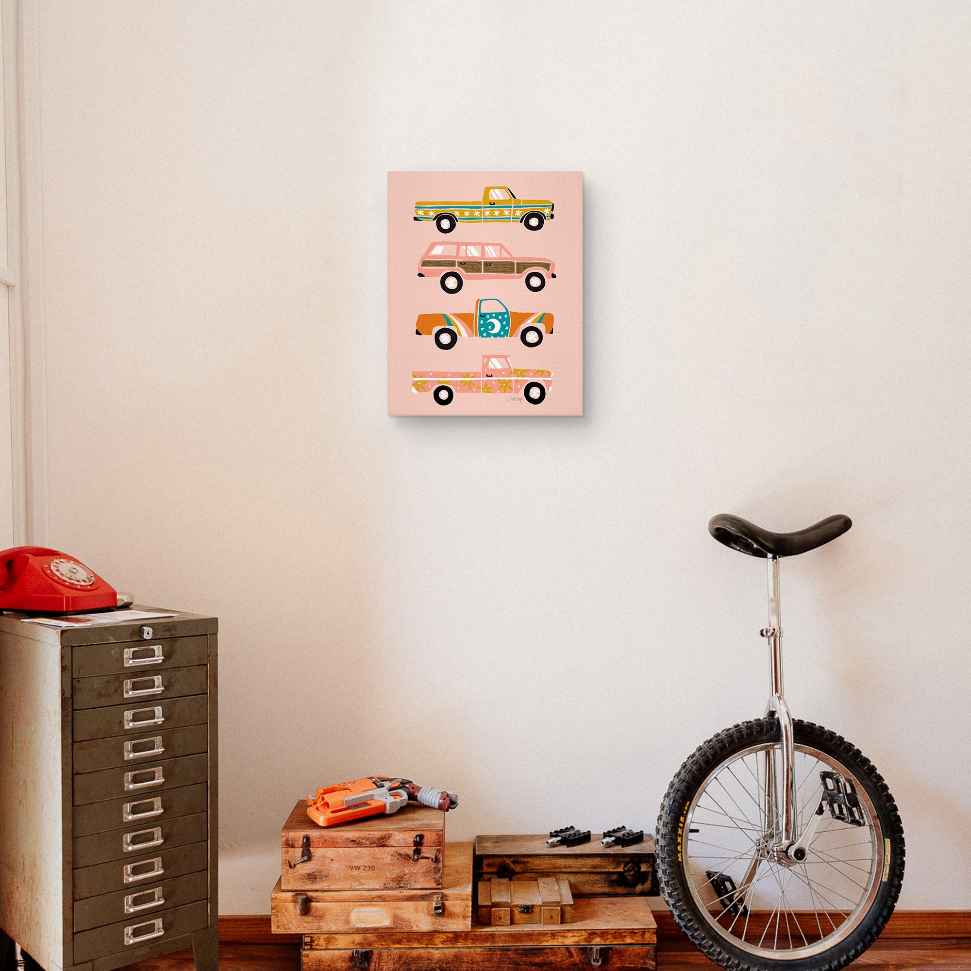 Retro Roads Canvas Art Print