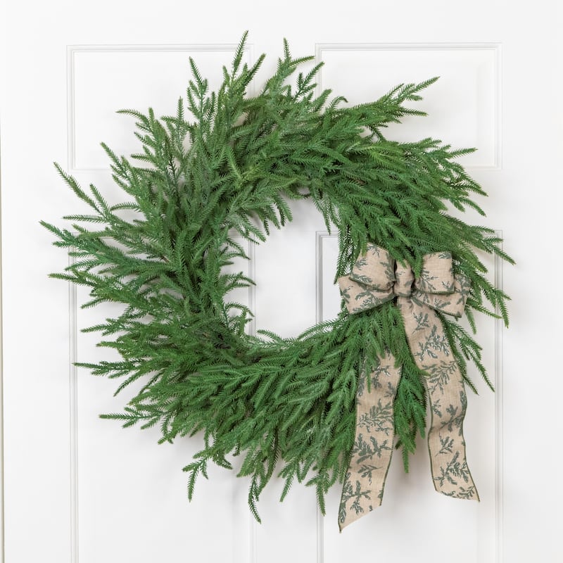 Norfolk Pine Artificial Christmas Wreath - 26" - Unlit