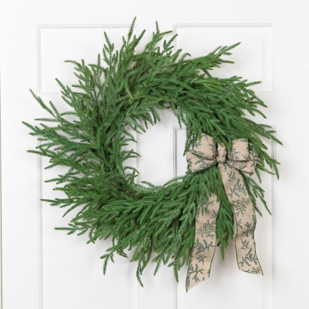 Norfolk Pine Artificial Christmas Wreath - 26" - Unlit