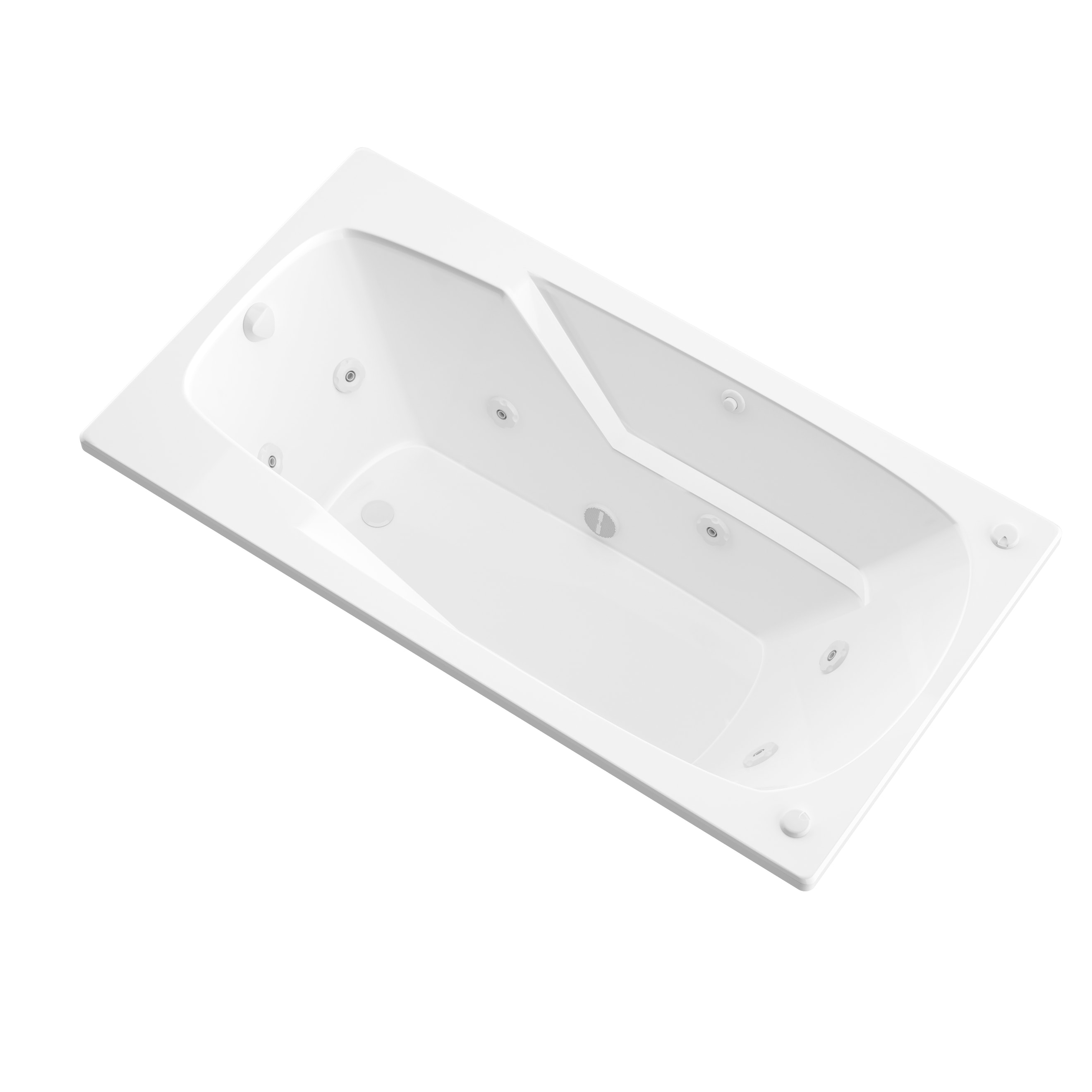 Atlantis Whirlpools Eros 36 x 60 Rectangular Whirlpool Jetted Bathtub in White