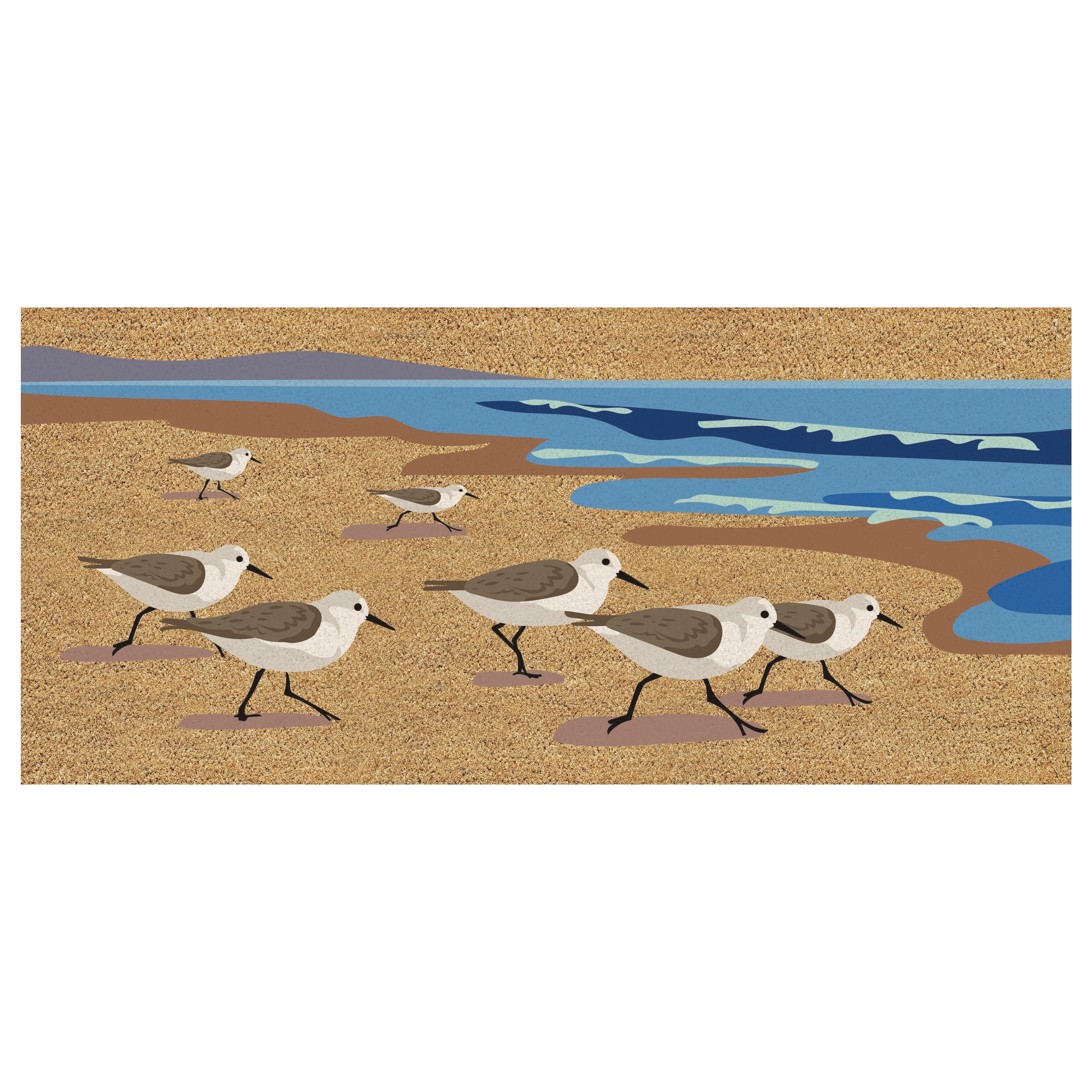 Sandpipers Flocked Coir Sassafras Switch Door Mat - 22" x 10"