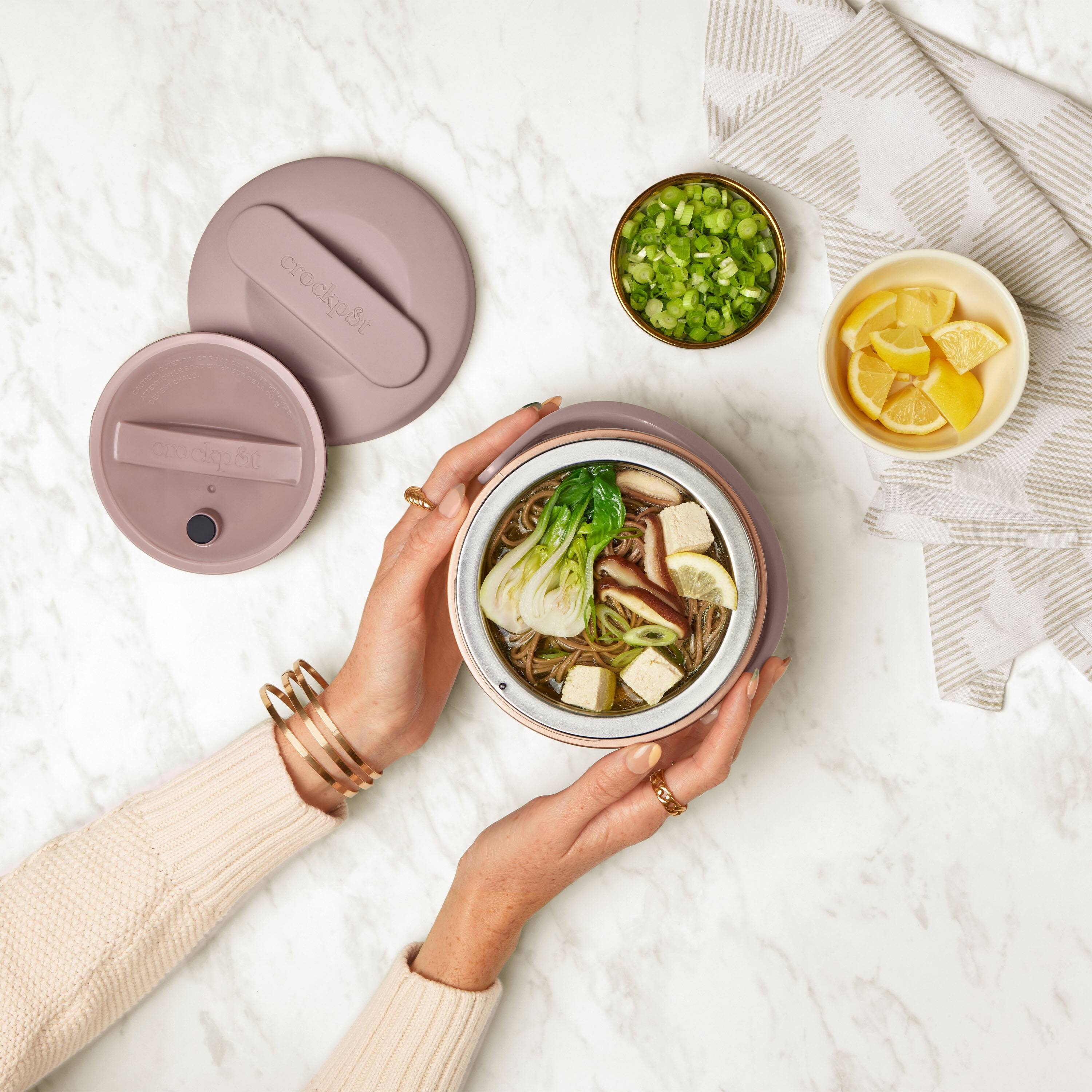 Crockpot 20oz Lunch Crock Food Warmer Heated Lunch Box Sphinx Pink