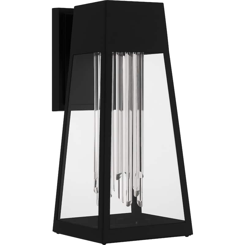 Guinn Integrated LED Matte Black Outdoor Wall Lantern