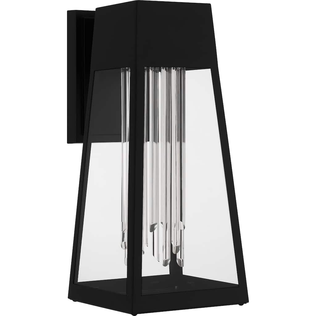 Guinn Integrated LED Matte Black Outdoor Wall Lantern