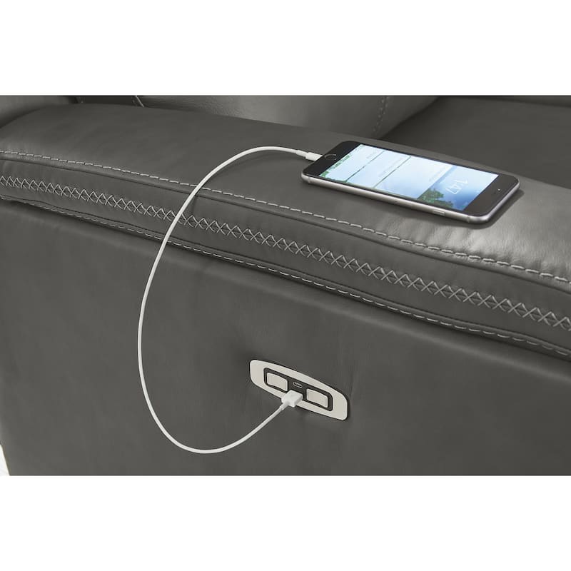 Signature Design by Ashley Burnley Power Reclining Loveseat with Console - 75" W x 41" D x 43" H