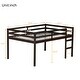 preview thumbnail 4 of 4, Rubber Wood Full Loft Bed with Ladder,Espresso