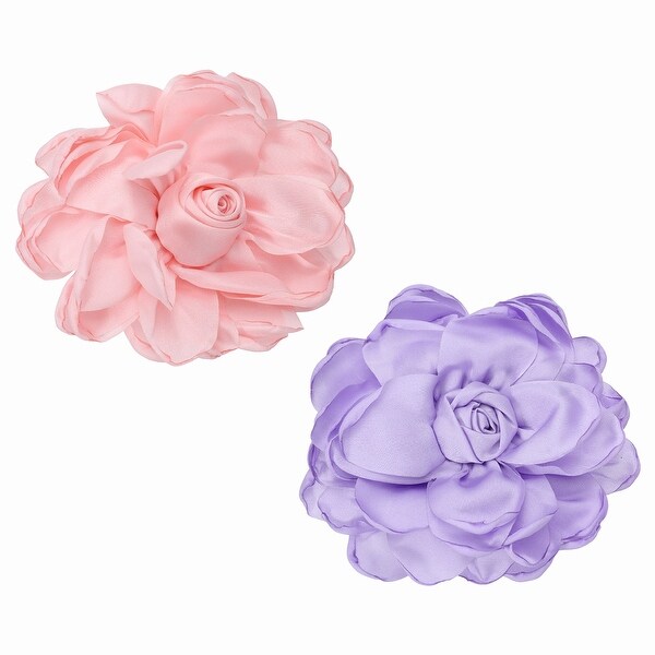 Large Fabric Flower Brooches Pins Cloth Rose Big Brooch for Women