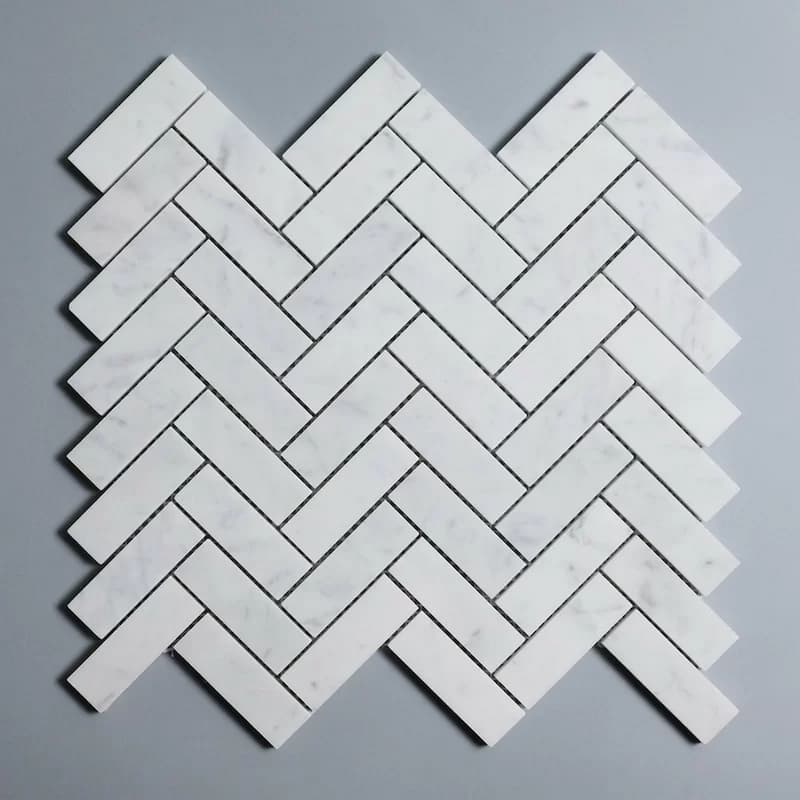 Carrara Marble Mosaic Decorative Backsplash Tile , 12"x 12"x 0.38"/pc