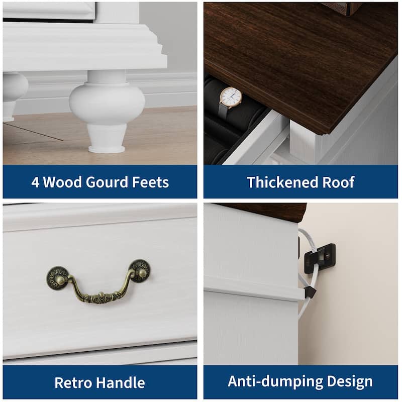 7 Drawer Dressers, with 3 Different Sizes Drawers