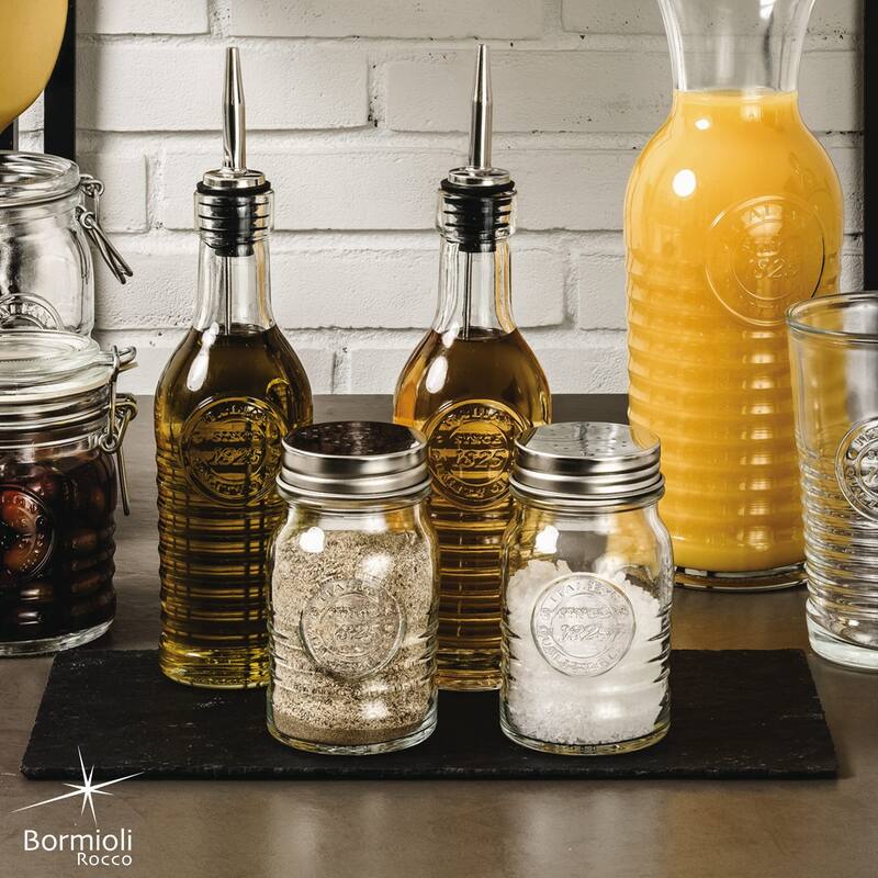 Bormioli Rocco Officina 1825 Salt and Pepper Jars Set - 8 oz