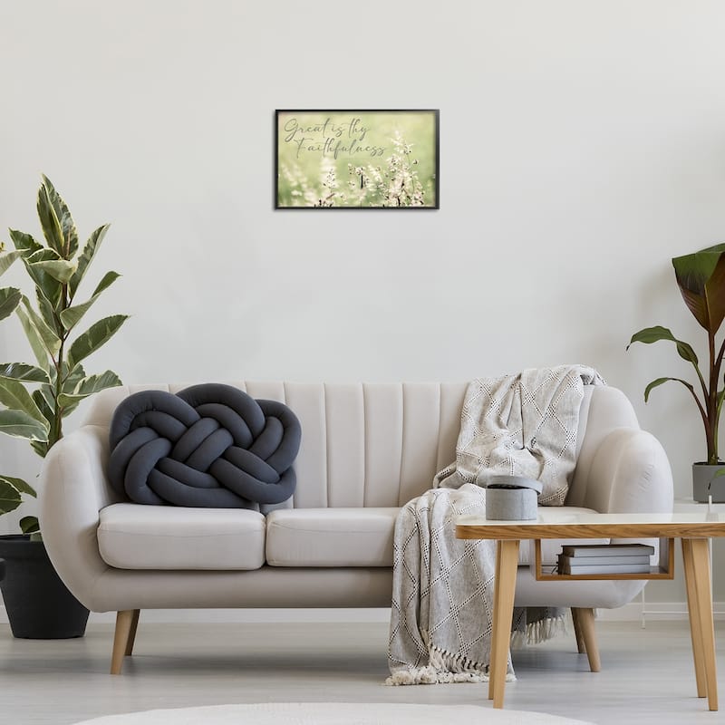 Stupell Spiritual Faithfulness with Florals Framed Giclee Art Design By Erin Marie