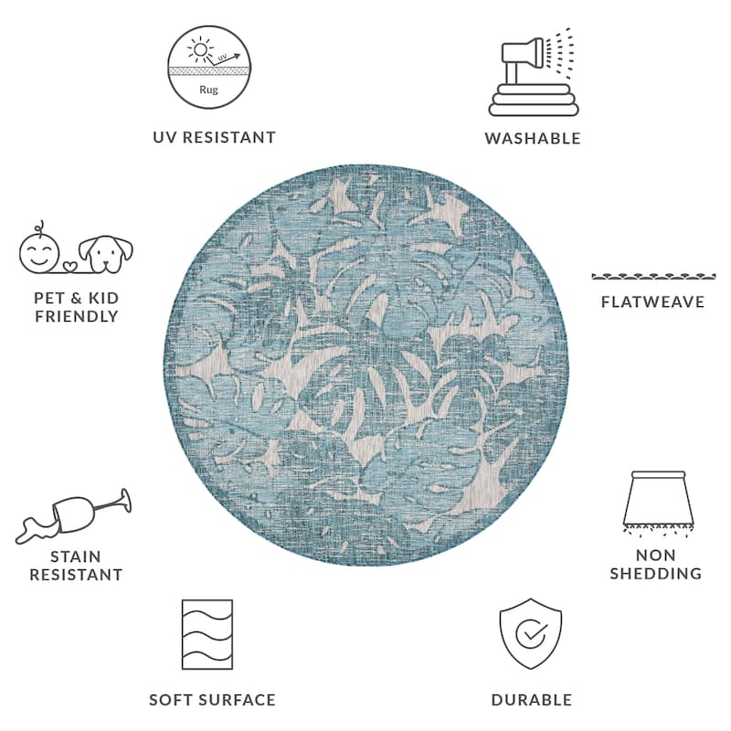 SAFAVIEH Courtyard Zuleyha Indoor/ Outdoor Waterproof Patio Backyard Rug