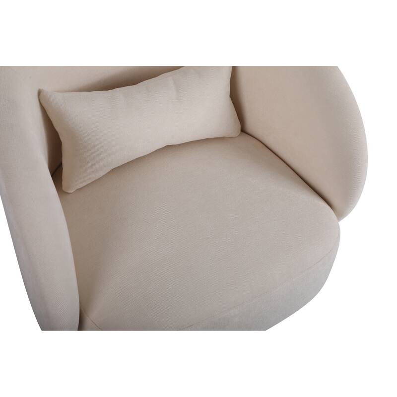 Modern 360 Degree Swivel Accent Chair Armchair, Comfy Velvet Barrel Chair for Living Room,Round Swivel Accent Chair Corner Chair