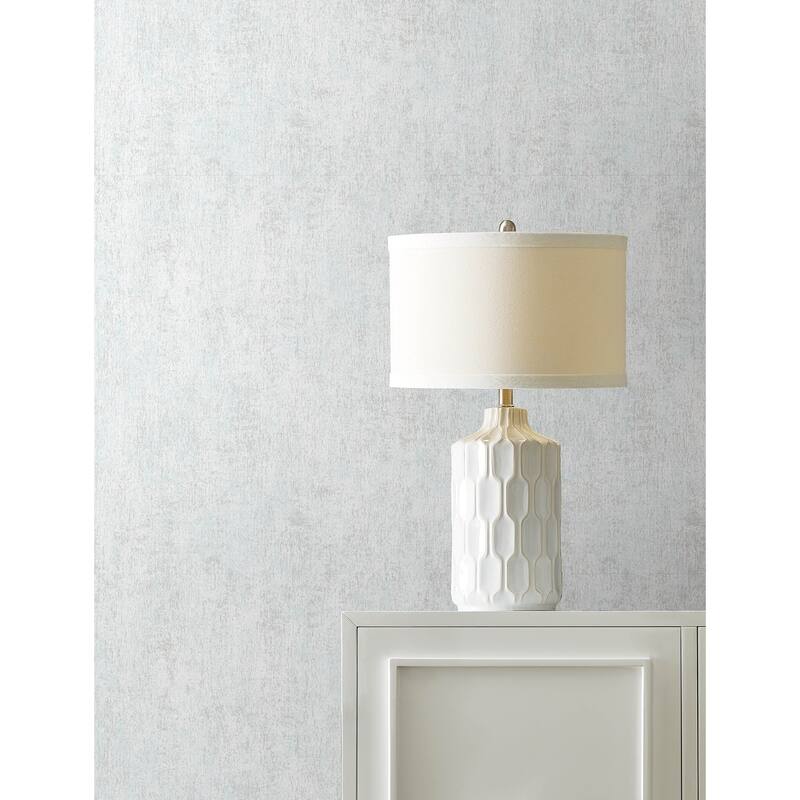 Advantage Edmore Silver Faux Suede Wallpaper