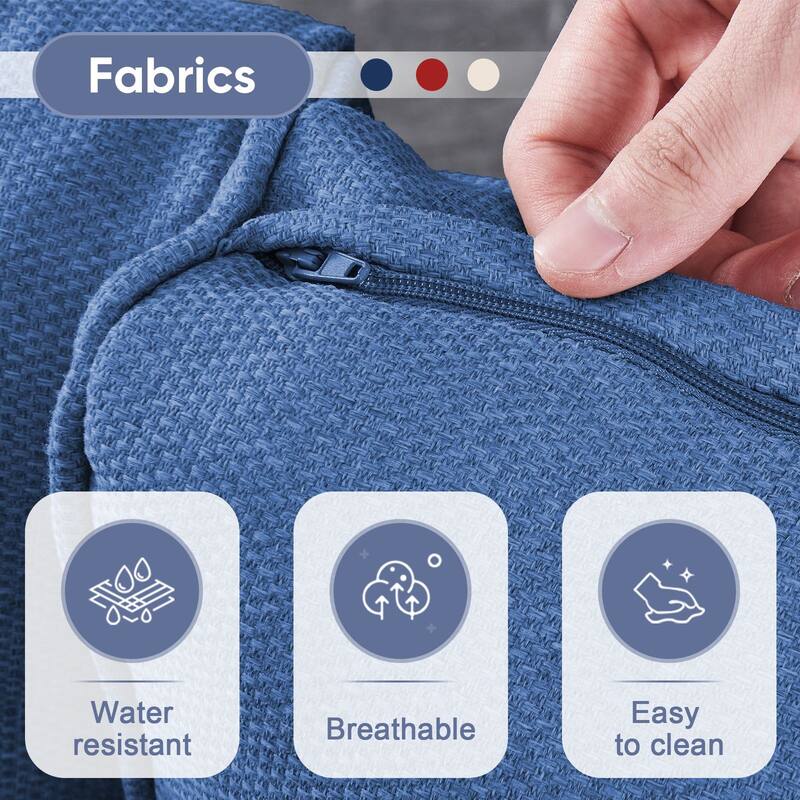 Gymojoy Outdoor Wicker Patio Furniture Loveseat Glider & Chair Set Weather-Resistant