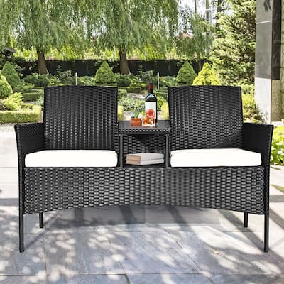 Outdoor Rattan Furniture Wicker Patio Conversation Chair