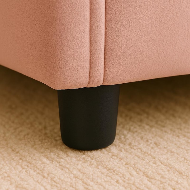 Velvet Bunny-Ear Pet-Friendly Armchair with Built-in Cat & Dog Hideaway, Plush Dual-Use Sofa Chair