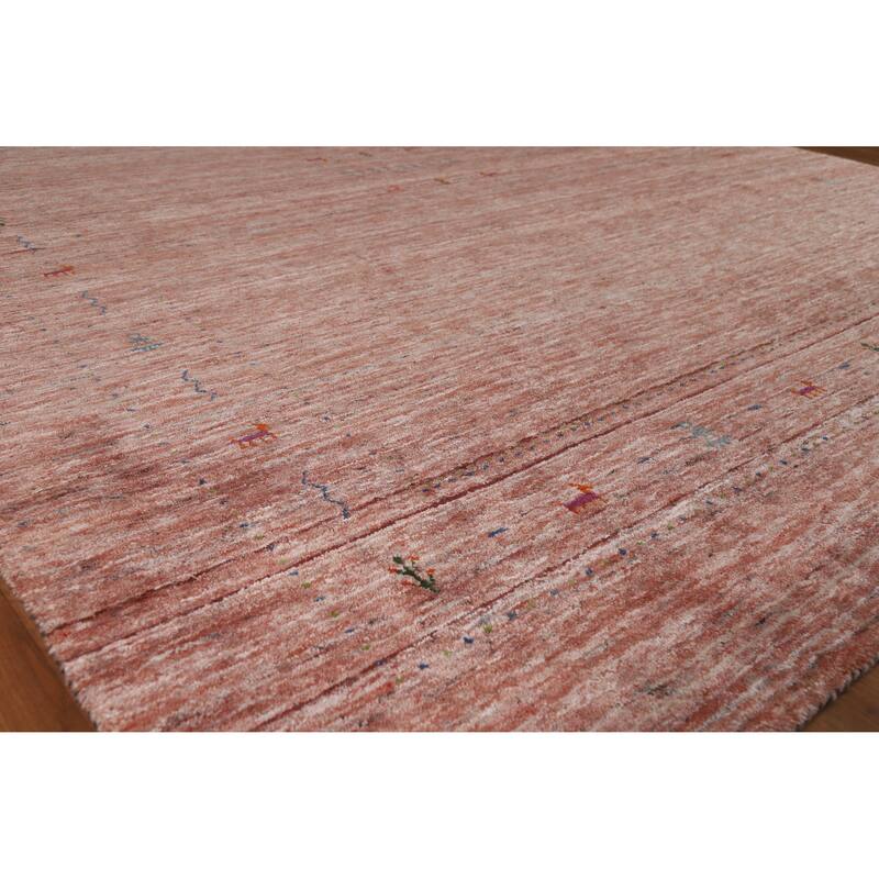 Hand Knotted Oriental 100% Wool Carpet Tribal Animal Pictorial Oranges & Rust Gabbeh Area Rug - 11' 3'' X 9' 0''