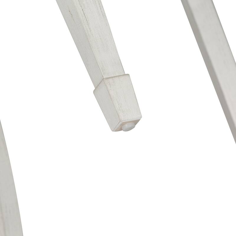 Allyson Park Wirebrushed White 5 Piece Pedestal Table Set