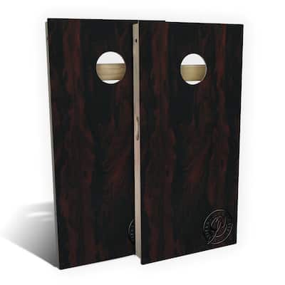 Ziricote Dark Outdoor Cornhole Board Set