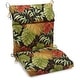 preview thumbnail 10 of 12, 20-inch by 42-inch Three-section Outdoor Seat/Back Chair Cushion Tropique Raven
