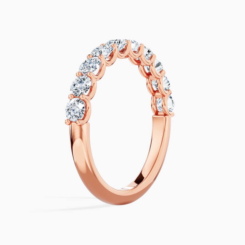 Auriya 14k Gold Round Lab Grown Diamond Half Eternity Band 1.00 - 4.50 ct. tw. (F-G, VS)