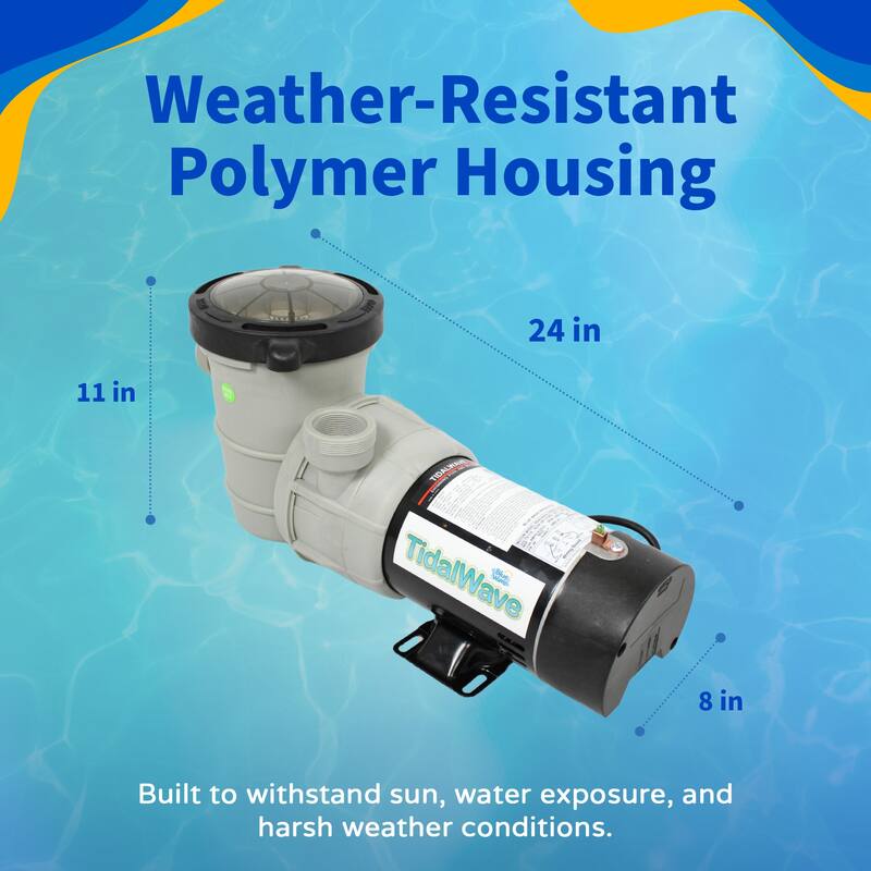 Blue Wave Tidal Wave Maxi II 1.0HP Above Ground Dual Speed Pool Pump