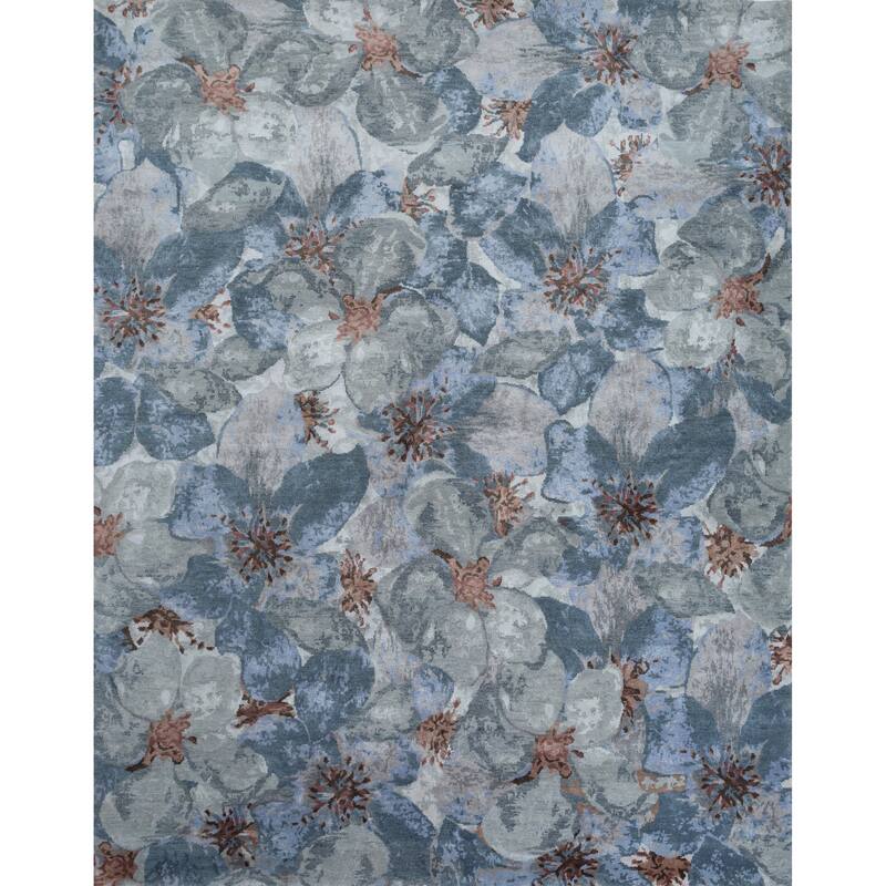 HomeRoots Abstract Contemporary Rectangle Area Rug - 120.00 in. x 96.00 in. x 0.25 in.