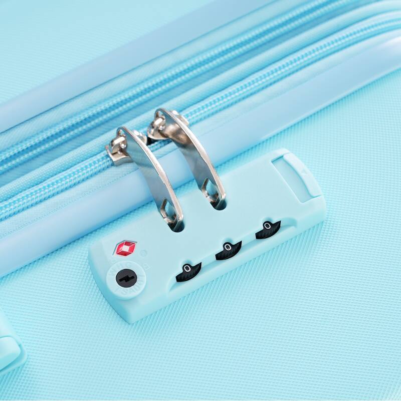 4 Piece ABS Expanable Spinner Wheels Lightweight Luggage Set w/TSA Lock and Compression Packing Cubes