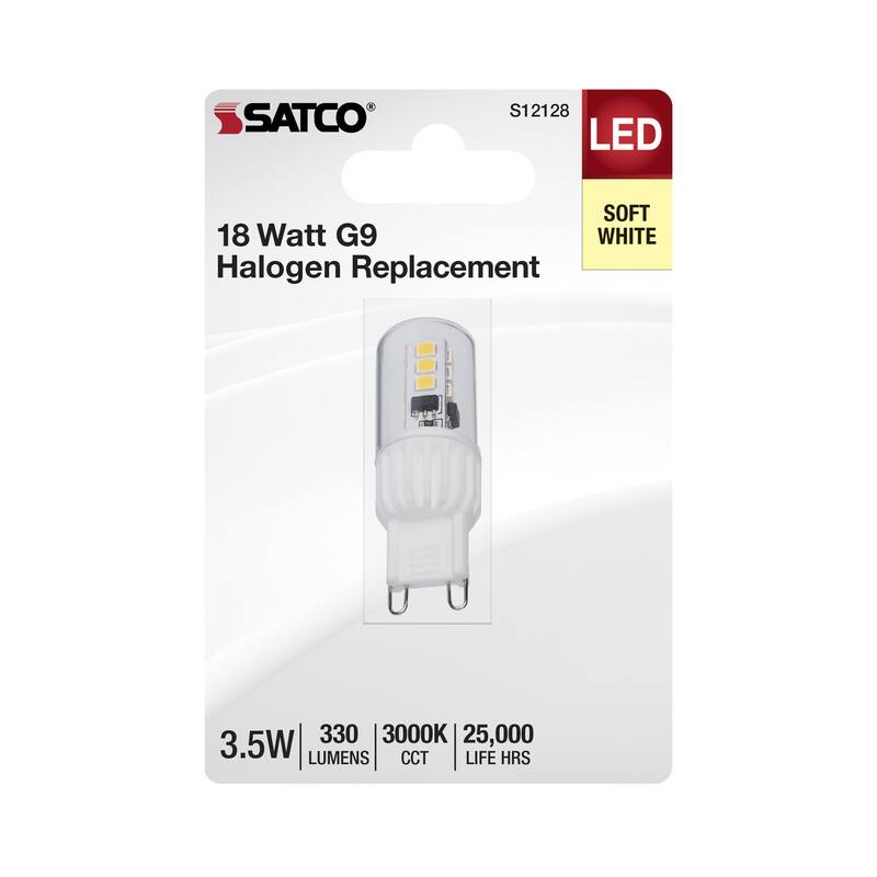 3.5 Watt Mini LED G9 Base 3000K Clear Finish 120V