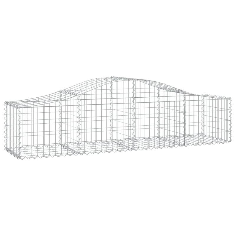 vidaXL Gabion Basket Arched Gabion Basket Planter for Flower Galvanized Iron - 78.7 x 78.7 x 23.6 inch