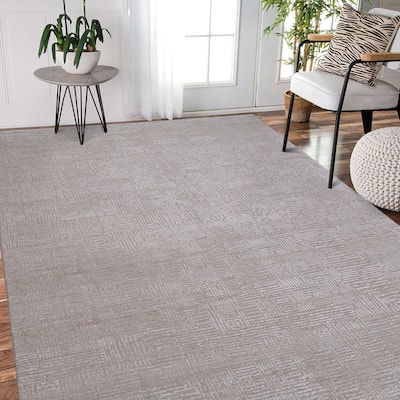 Quartz Desoto Modern & Contemporary Geometric Hand-Knotted Area Rug